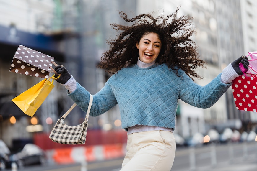 Woman with shopping bags