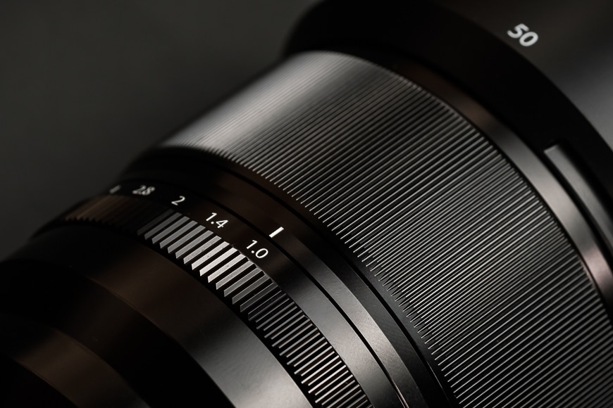 Detail shot of the Fujifilm XF 50mm f/1