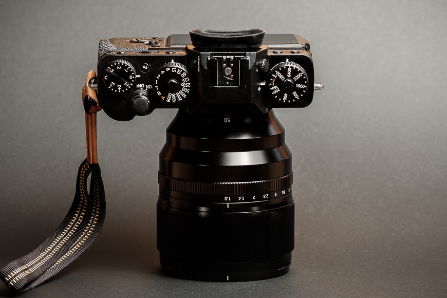Fuji XF 50mm f/1 on camera