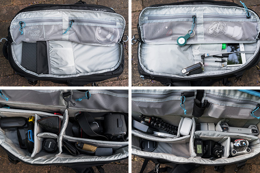 Plenty of storage options for small items and dividers for custom layouts in the main compartment of the Kiboko V2.0 Bags,