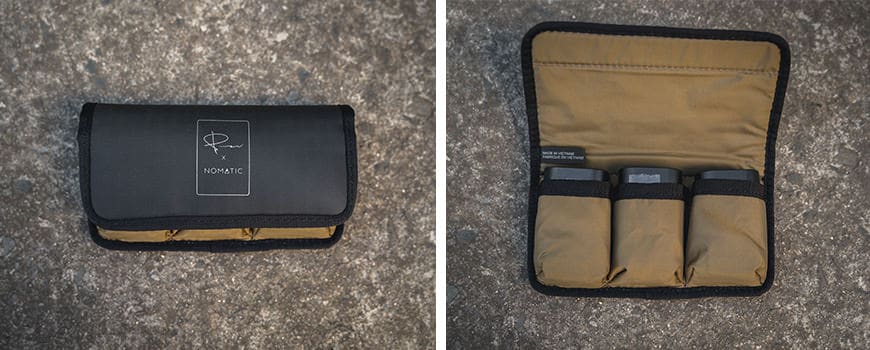Store up to three batteries in the Battery Case and drop it in to any bag you own, or slot it nicely in to a pocket in the McKinnon Camera Pack!