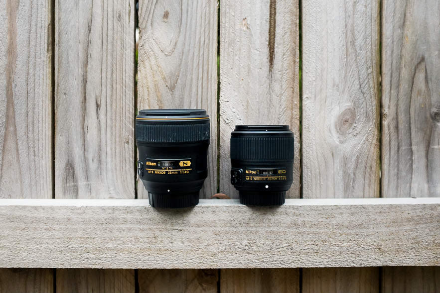 Nikon 35mm 1.8 compared to the 1.4