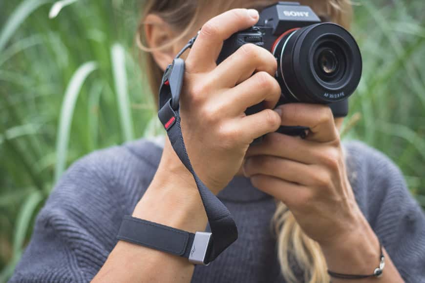 similar to the leash peak design - wearing the cuff around your wrist. Note the anodized aluminum on original version and new version