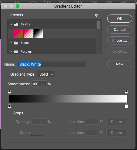 rainbow gradient in Photoshop