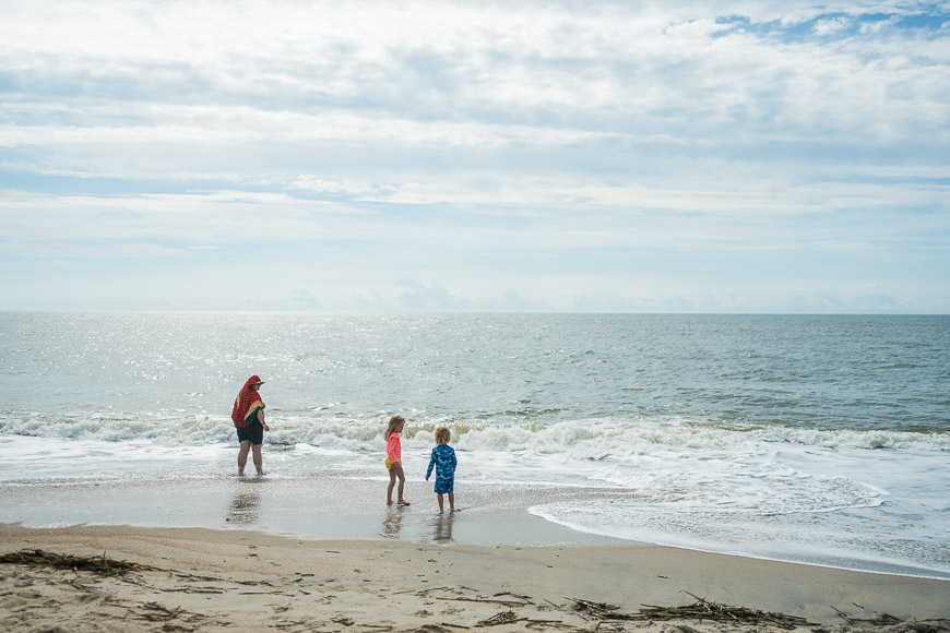 Children playing on beach