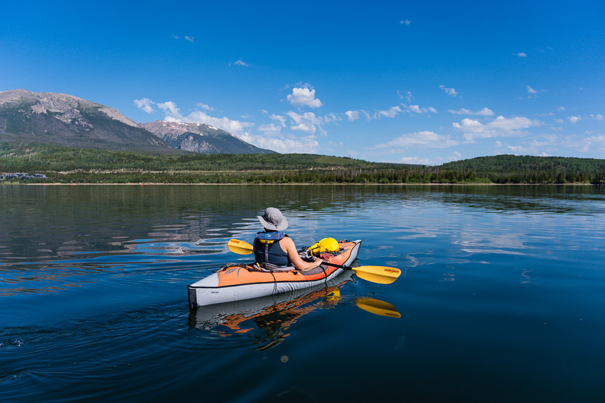 Canoe on lake