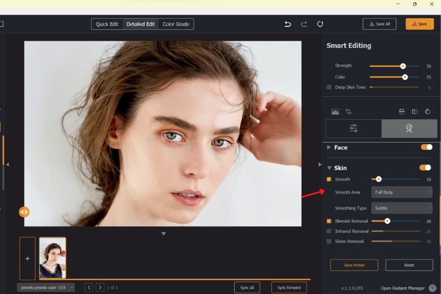 Radiant software skin editing tools