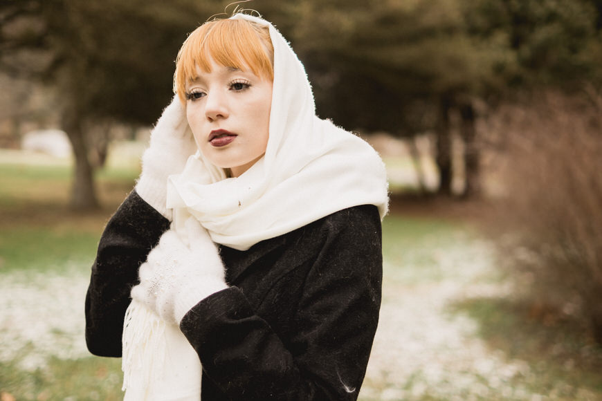 Portrait of girl with red hair